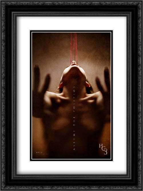 The Human Centipede 3 18x24 Black Ornate Wood Framed Movie Poster with Double Matting