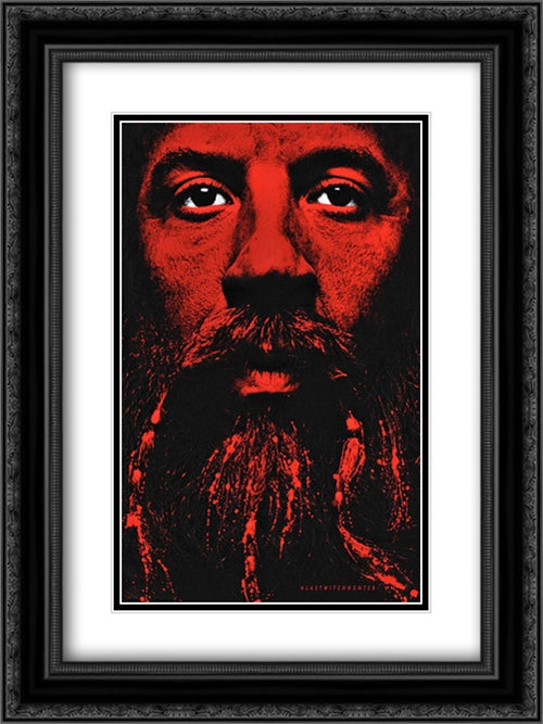 The Last Witch Hunter 18x24 Black Ornate Wood Framed Movie Poster with Double Matting