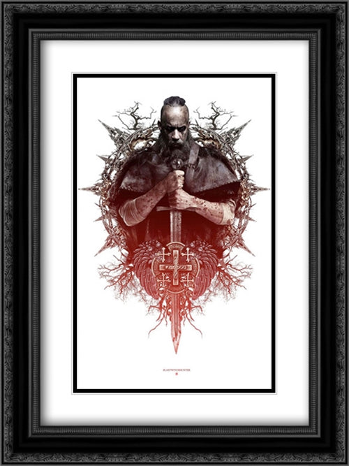 The Last Witch Hunter 18x24 Black Ornate Wood Framed Movie Poster with Double Matting