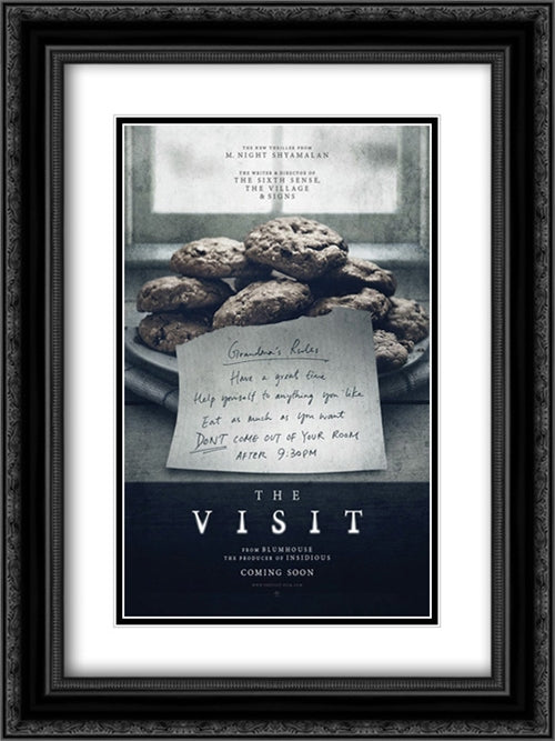 The Visit 18x24 Black Ornate Wood Framed Movie Poster with Double Matting