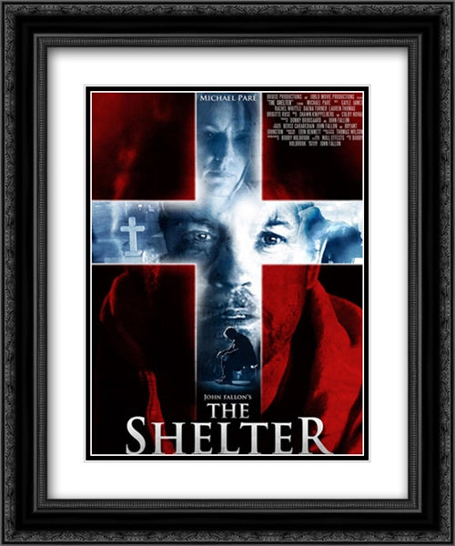 The Shelter 20x24 Black Ornate Wood Framed Movie Poster with Double Matting