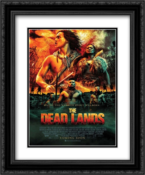 The Dead Lands 20x24 Black Ornate Wood Framed Movie Poster with Double Matting