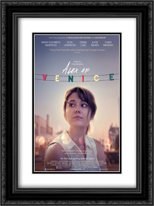 Alex of Venice 18x24 Black Ornate Wood Framed Movie Poster with Double Matting