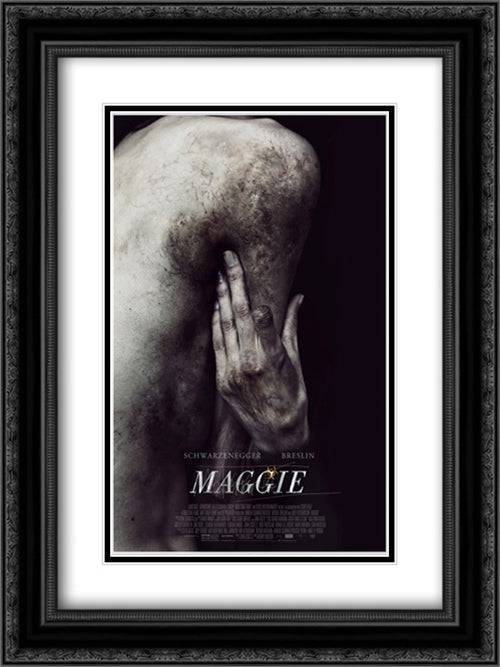 Maggie 18x24 Black Ornate Wood Framed Movie Poster with Double Matting