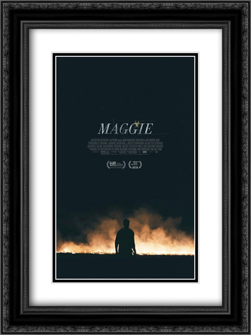 Maggie 18x24 Black Ornate Wood Framed Movie Poster with Double Matting