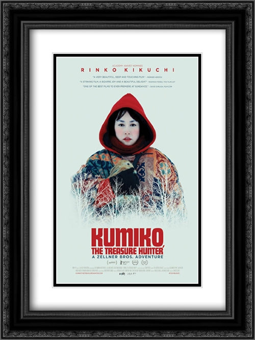 Kumiko, The Treasure Hunter 18x24 Black Ornate Wood Framed Movie Poster with Double Matting