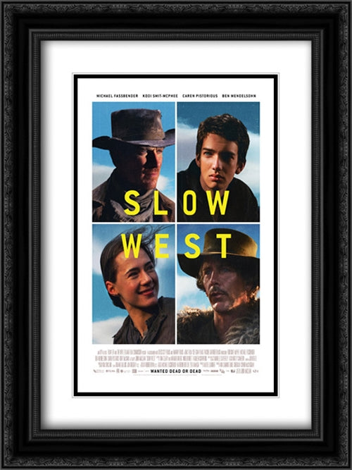 Slow West 18x24 Black Ornate Wood Framed Movie Poster with Double Matting