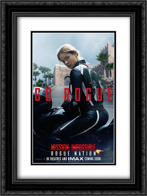 Mission: Impossible Rogue Nation 18x24 Black Ornate Wood Framed Movie Poster with Double Matting