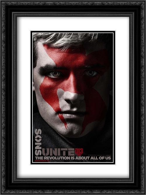 The Hunger Games: Mockingjay Part 2 18x24 Black Ornate Wood Framed Movie Poster with Double Matting