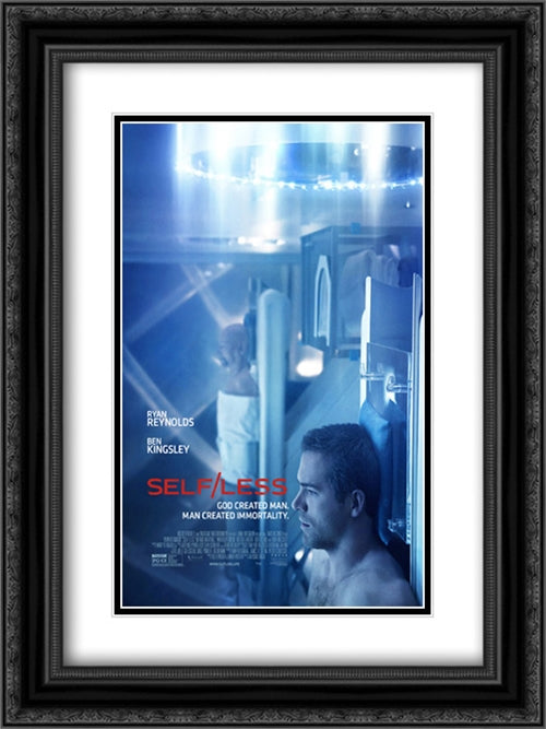 Selfless 18x24 Black Ornate Wood Framed Movie Poster with Double Matting