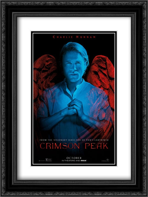 Crimson Peak 18x24 Black Ornate Wood Framed Movie Poster with Double Matting