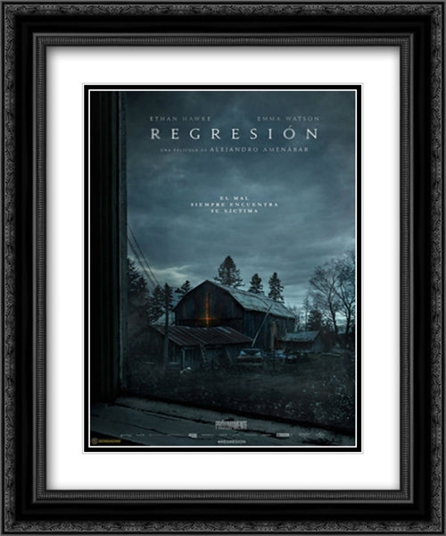 Regression 20x24 Black Ornate Wood Framed Movie Poster with Double Matting
