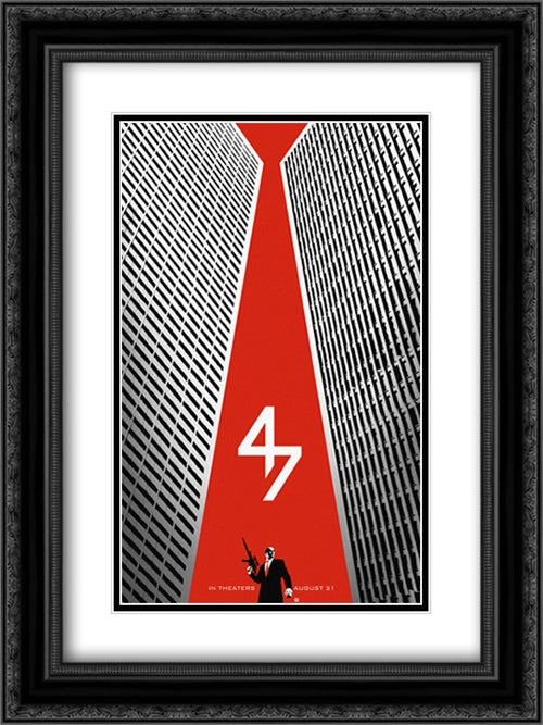 Hitman: Agent 47 18x24 Black Ornate Wood Framed Movie Poster with Double Matting