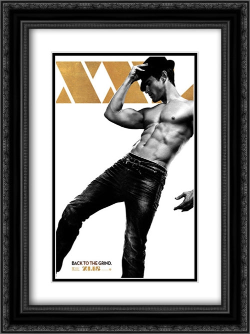 Magic Mike XXL 18x24 Black Ornate Wood Framed Movie Poster with Double Matting