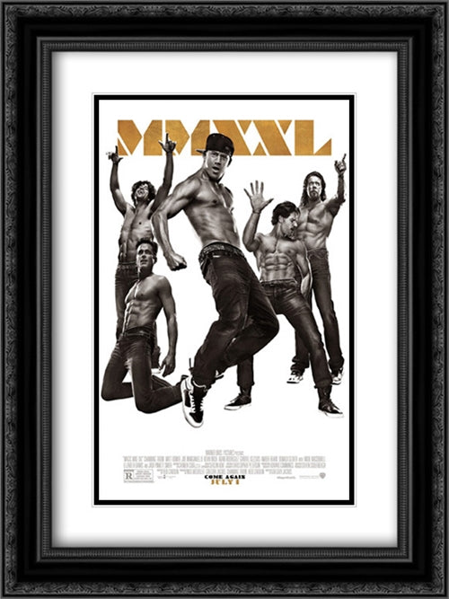 Magic Mike XXL 18x24 Black Ornate Wood Framed Movie Poster with Double Matting