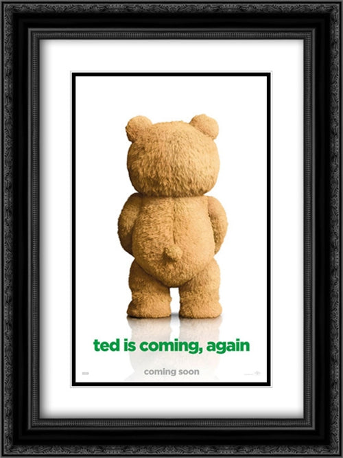 Ted 2 18x24 Black Ornate Wood Framed Movie Poster with Double Matting