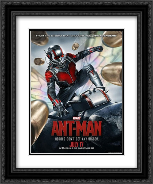 Ant-Man 20x24 Black Ornate Wood Framed Movie Poster with Double Matting