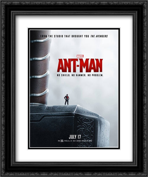 Ant-Man 20x24 Black Ornate Wood Framed Movie Poster with Double Matting