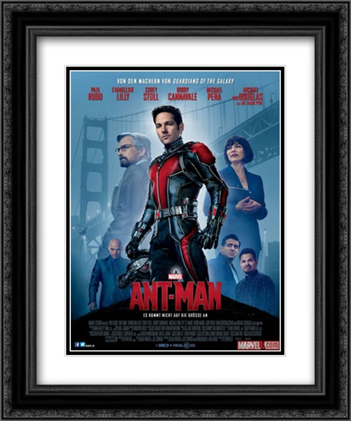 Ant-Man 20x24 Black Ornate Wood Framed Movie Poster with Double Matting