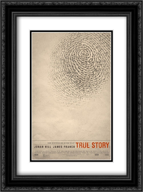 True Story 18x24 Black Ornate Wood Framed Movie Poster with Double Matting