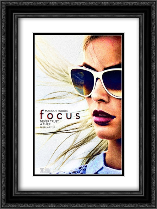 Focus 18x24 Black Ornate Wood Framed Movie Poster with Double Matting