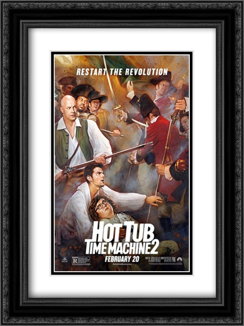 Hot Tub Time Machine 2 18x24 Black Ornate Wood Framed Movie Poster with Double Matting