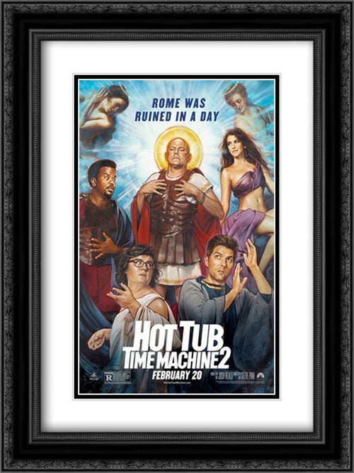 Hot Tub Time Machine 2 18x24 Black Ornate Wood Framed Movie Poster with Double Matting