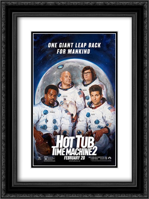 Hot Tub Time Machine 2 18x24 Black Ornate Wood Framed Movie Poster with Double Matting