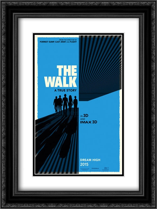 The Walk 18x24 Black Ornate Wood Framed Movie Poster with Double Matting