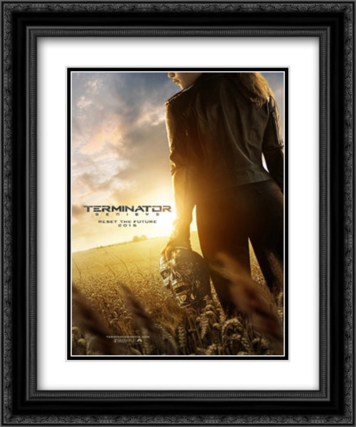 Terminator: Genisys 20x24 Black Ornate Wood Framed Movie Poster with Double Matting