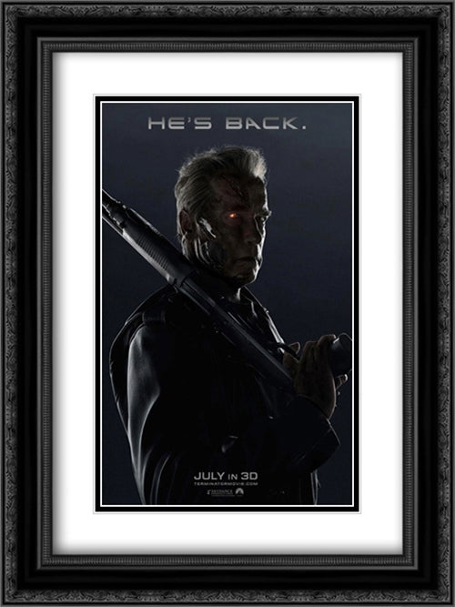Terminator: Genisys 18x24 Black Ornate Wood Framed Movie Poster with Double Matting