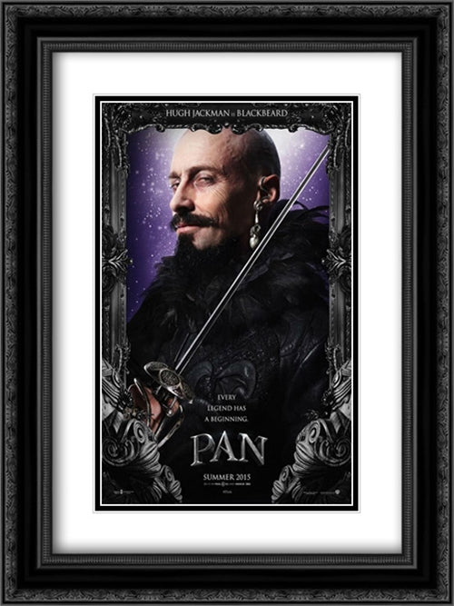 Pan 18x24 Black Ornate Wood Framed Movie Poster with Double Matting