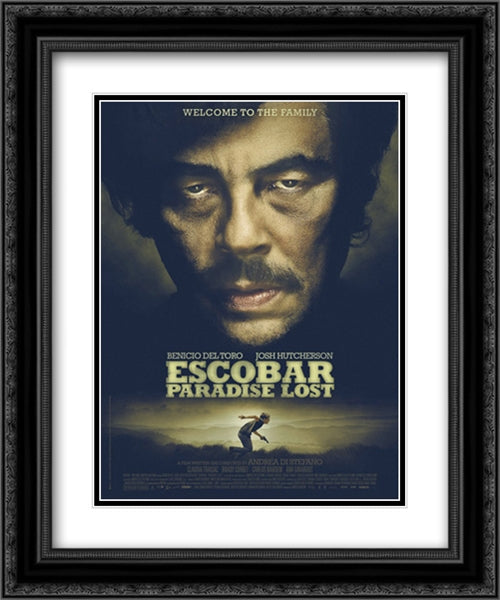 Escobar: Paradise Lost 20x24 Black Ornate Wood Framed Movie Poster with Double Matting