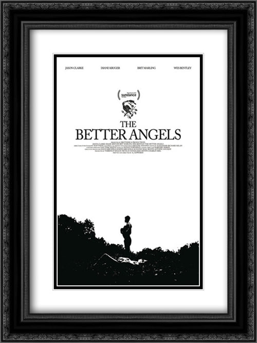 The Better Angels 18x24 Black Ornate Wood Framed Movie Poster with Double Matting