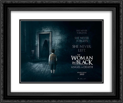 The Woman in Black 2: Angel of Death 24x20 Black Ornate Wood Framed Movie Poster with Double Matting