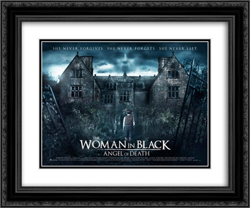 The Woman in Black 2: Angel of Death 24x20 Black Ornate Wood Framed Movie Poster with Double Matting