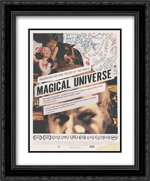 Magical Universe 20x24 Black Ornate Wood Framed Movie Poster with Double Matting