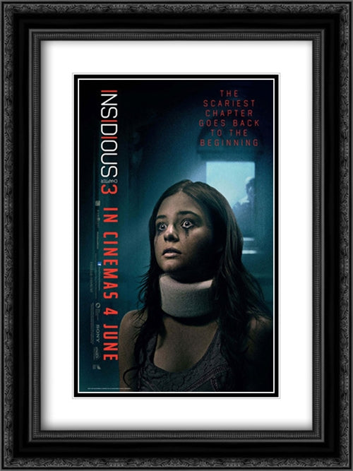 Insidious: Chapter 3 18x24 Black Ornate Wood Framed Movie Poster with Double Matting