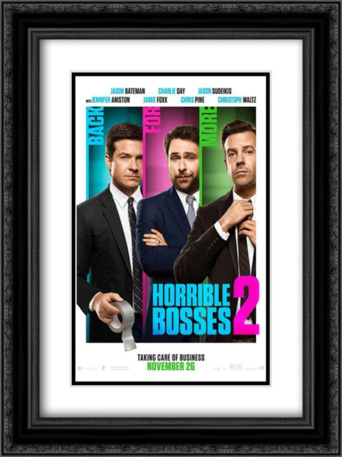 Horrible Bosses 2 18x24 Black Ornate Wood Framed Movie Poster with Double Matting