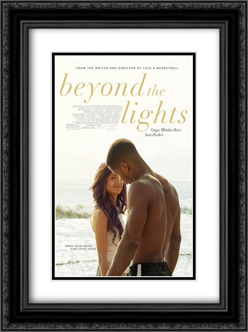 Beyond the Lights 18x24 Black Ornate Wood Framed Movie Poster with Double Matting