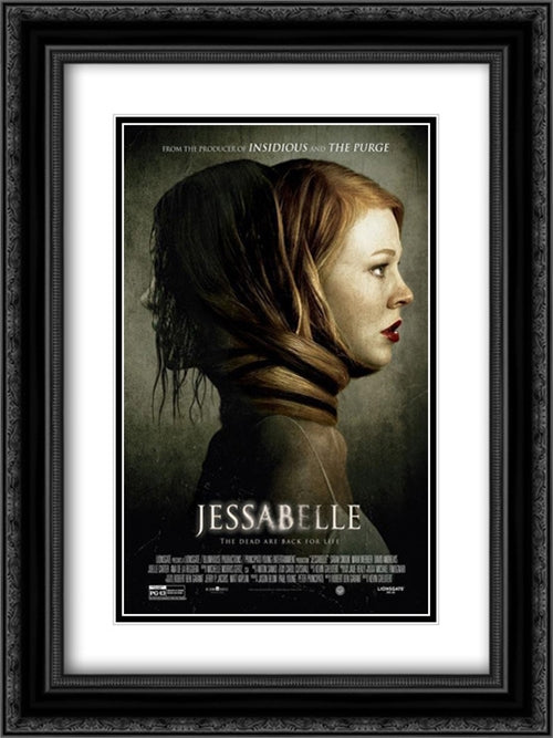 Jessabelle 18x24 Black Ornate Wood Framed Movie Poster with Double Matting