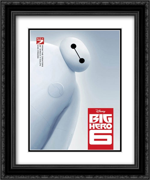 Big Hero 6 20x24 Black Ornate Wood Framed Movie Poster with Double Matting