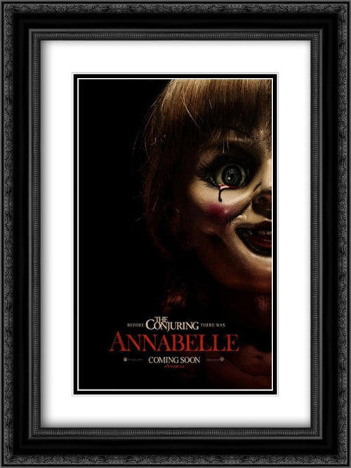 Annabelle 18x24 Black Ornate Wood Framed Movie Poster with Double Matting