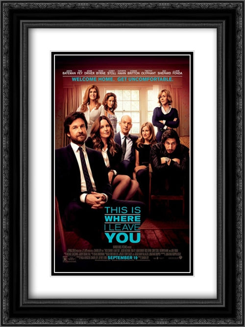 This Is Where I Leave You 18x24 Black Ornate Wood Framed Movie Poster with Double Matting