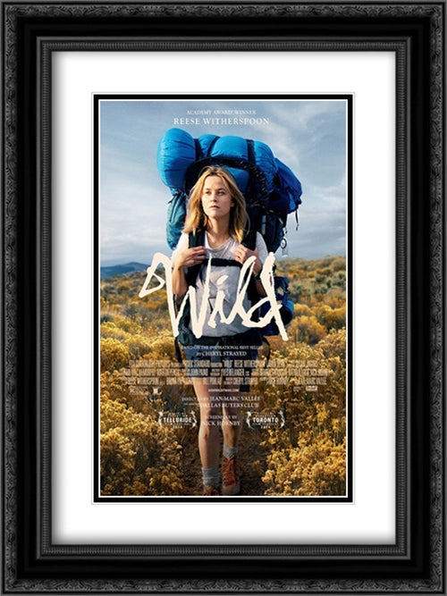 Wild 18x24 Black Ornate Wood Framed Movie Poster with Double Matting