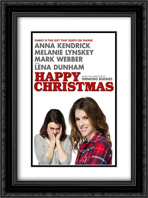 Happy Christmas 18x24 Black Ornate Wood Framed Movie Poster with Double Matting