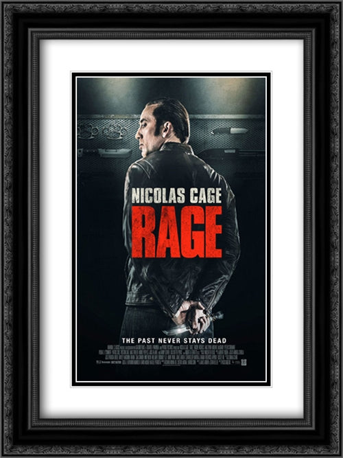 Rage 18x24 Black Ornate Wood Framed Movie Poster with Double Matting