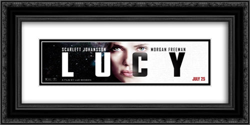 Lucy 24x12 Black Ornate Wood Framed Movie Poster with Double Matting