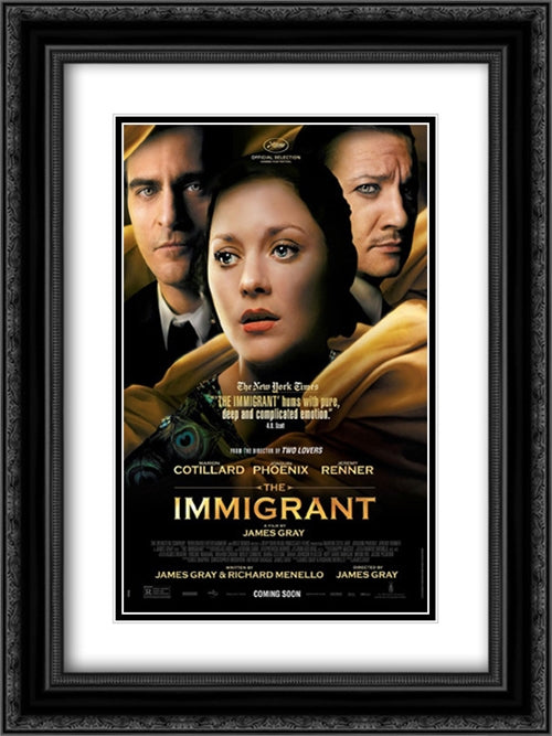 The Immigrant 18x24 Black Ornate Wood Framed Movie Poster with Double Matting