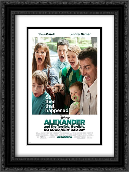 Alexander and the Terrible, Horrible, No Good, Very Bad Day 18x24 Black Ornate Wood Framed Movie Poster with Double Matting